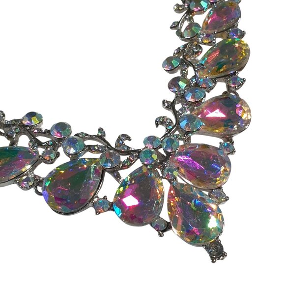 Crystal Necklace Costume Theater Rhinestone Elegant Jewelry Princess Drag Show - Picture 4 of 8